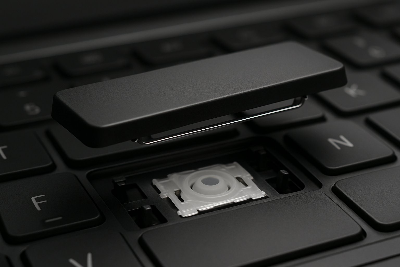 How to replace a laptop spacebar (the tricky one)